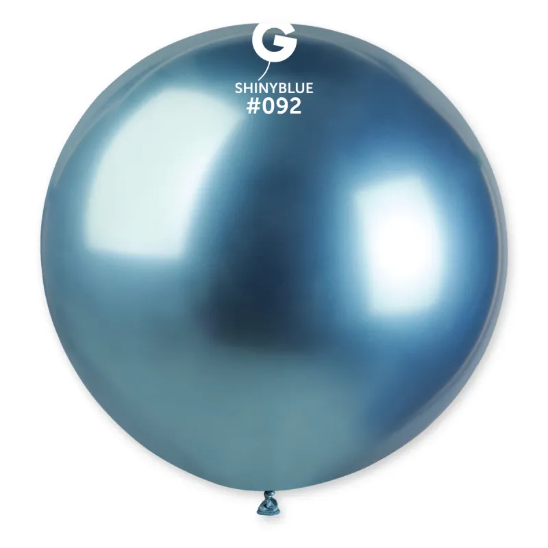 Gemar Shiny Blue Latex Balloon 31in Single