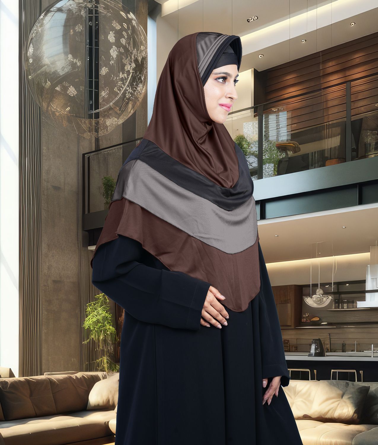 Mehar Hijab's Modest Women's Stylish Designs Layered Elegance Dilsha Hijab