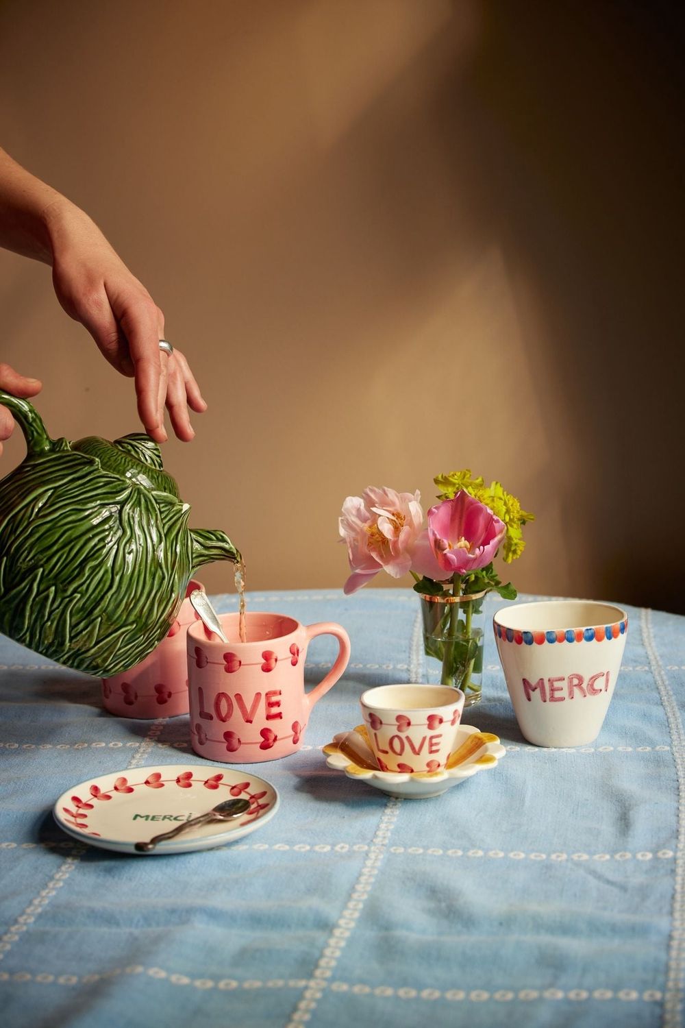Keramiek Theepot - Groen - Hand-painted