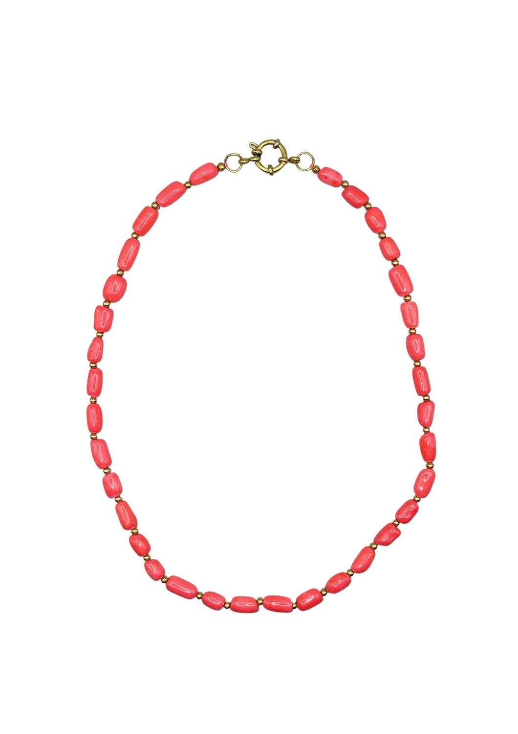 Tommy Gold Pink Necklace