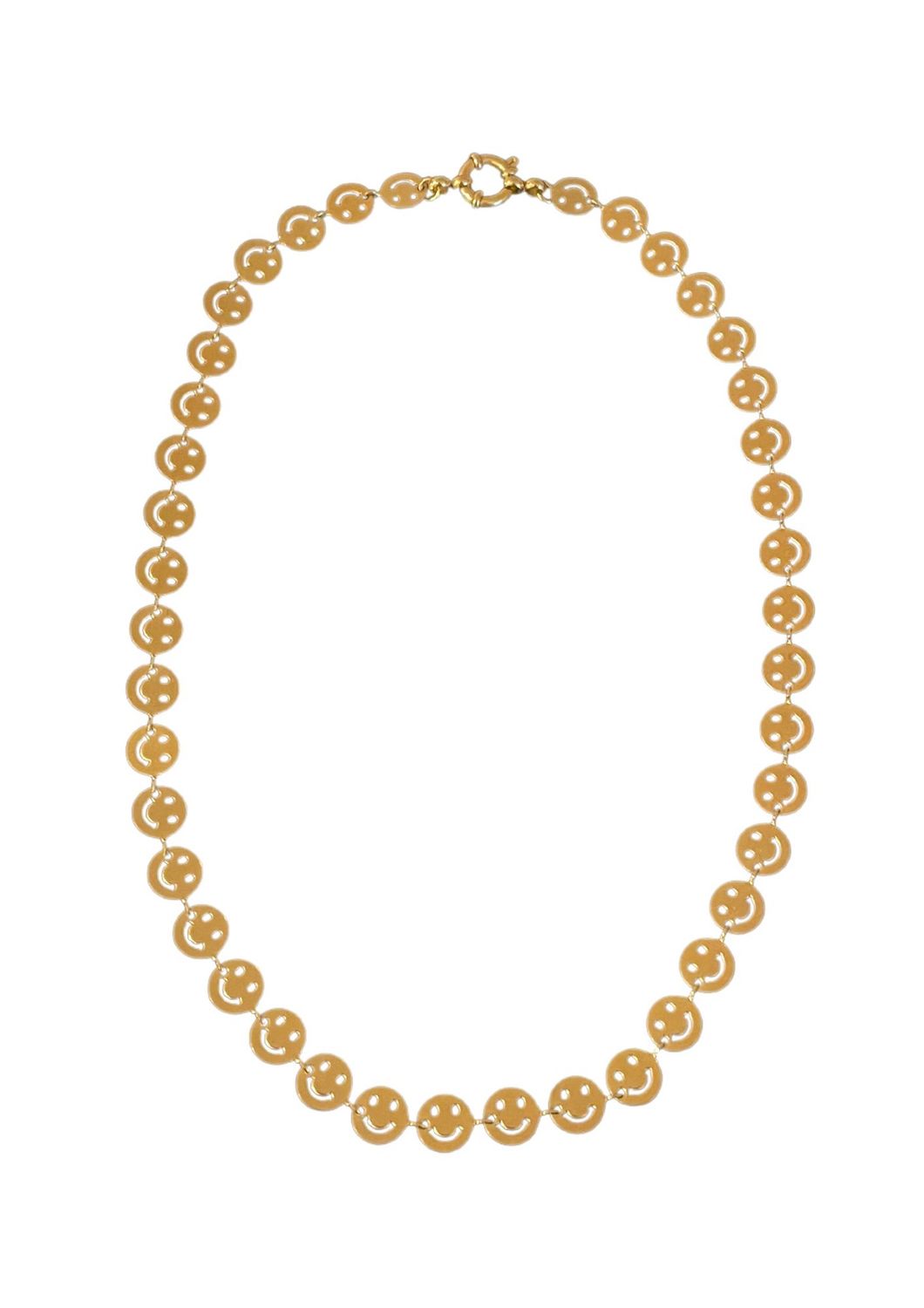 Smiley gold necklace