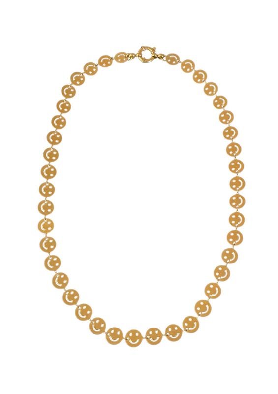 Smiley gold necklace