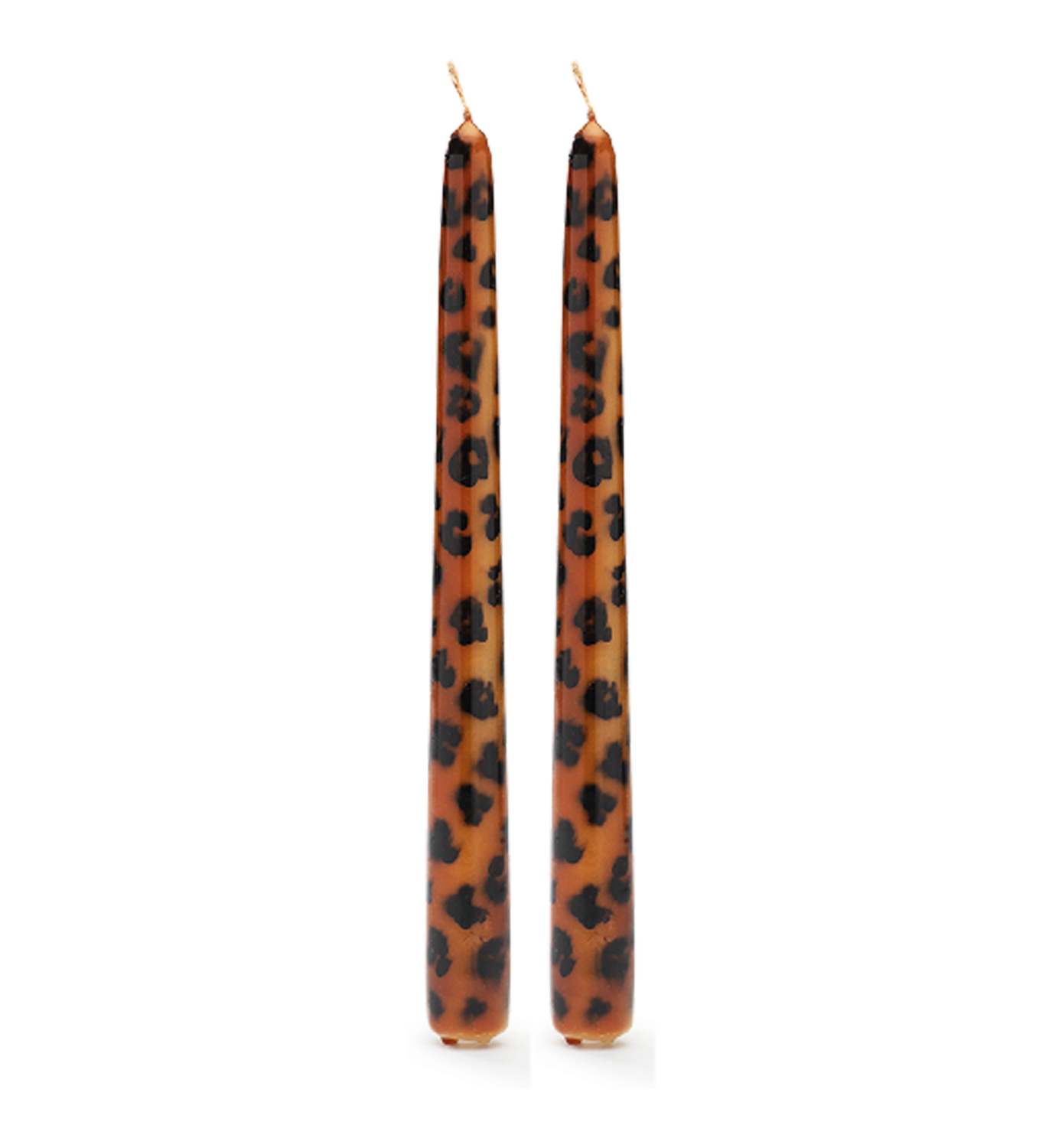 Leopard candle - set of 2