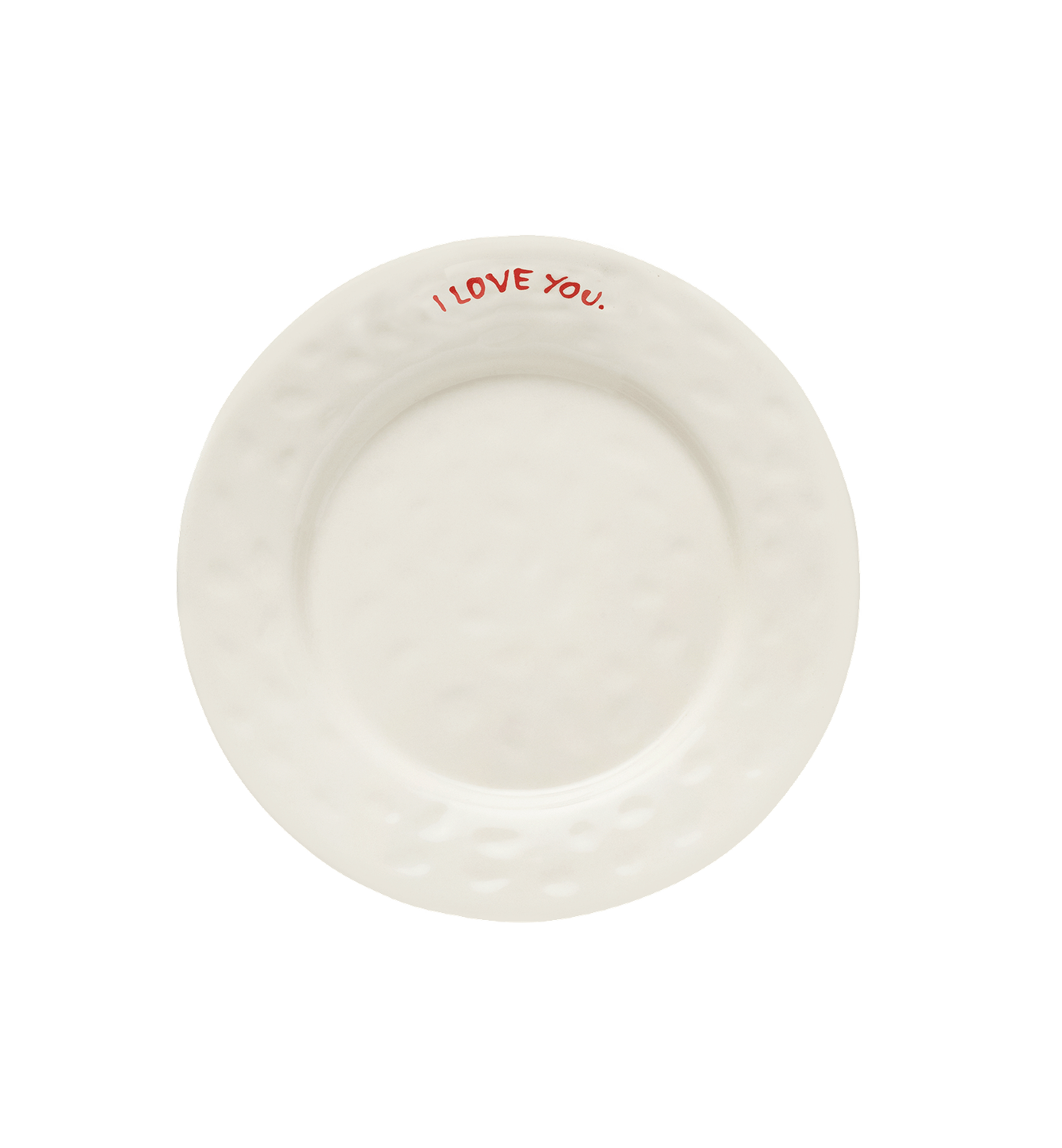 Breakfast plate, Tekst: I love you