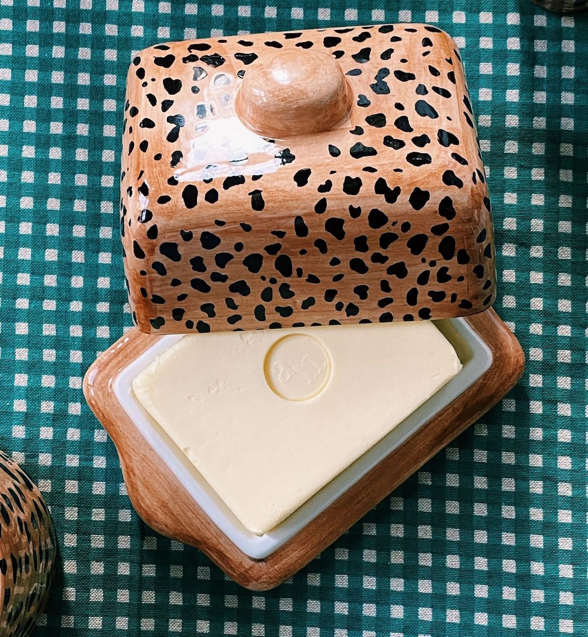 Leopard butter dish - anna+nina
