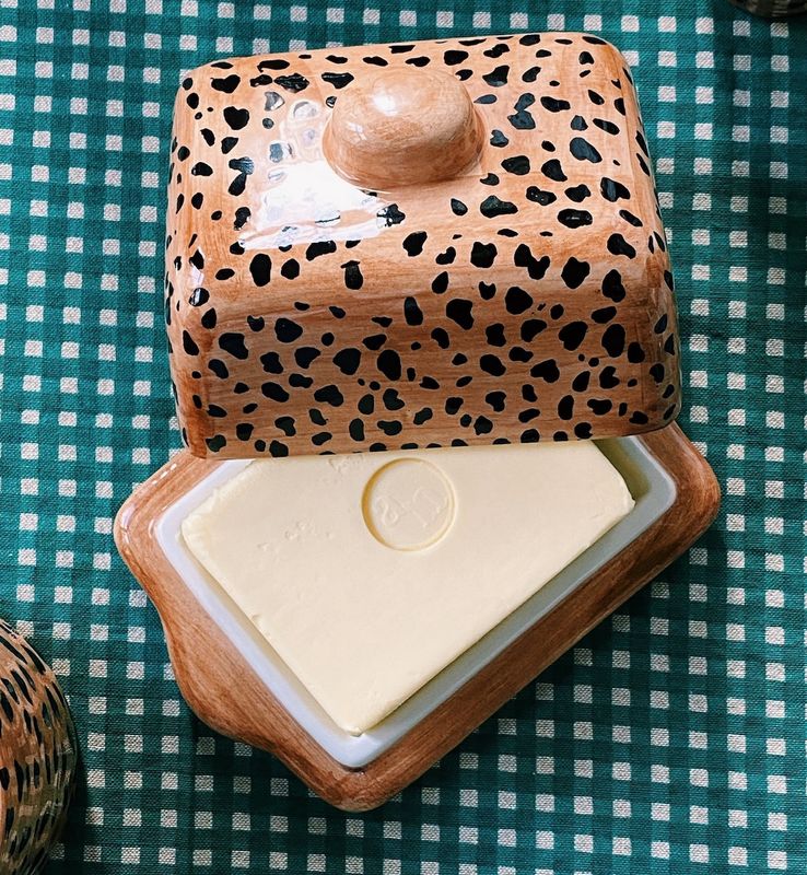 Leopard butter dish - anna+nina