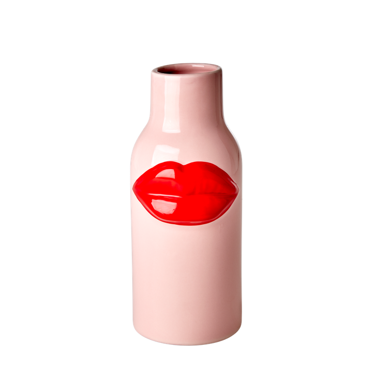 keramiek vaas met  lips - rice