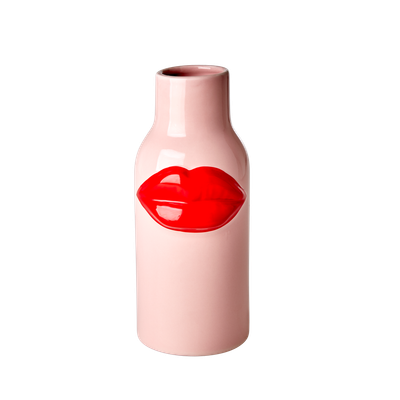 keramiek vaas met  lips - rice