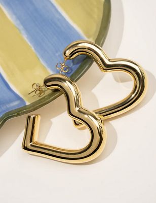 Earring Creole Heart M - Lott