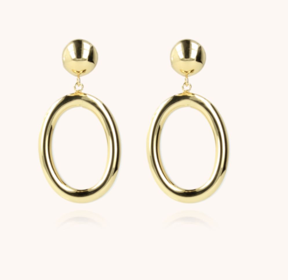 Earring hoop oval small - G