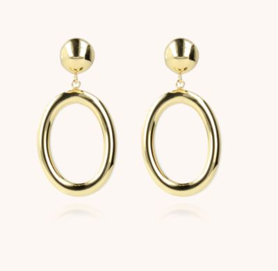 Earring hoop oval small - G