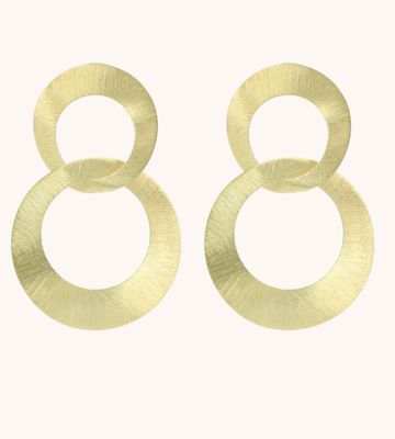 Earring double charm satin - Lott