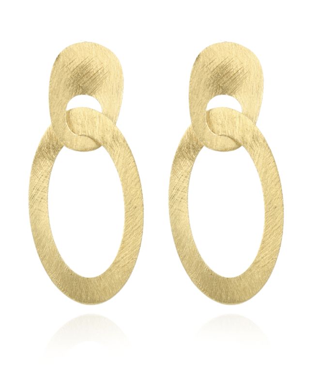 Earring Asymmetrical oval M - Lott