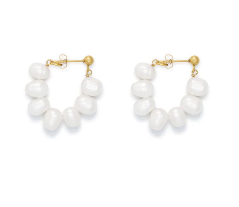 Pearl petal earrings