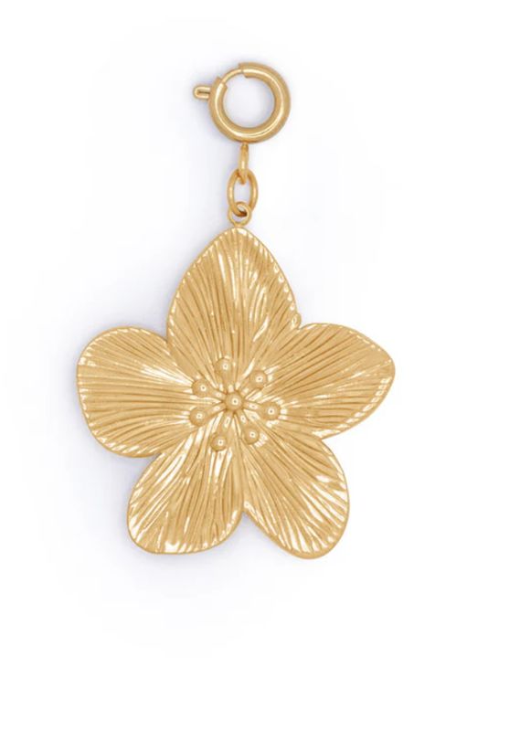 Golden flower charm