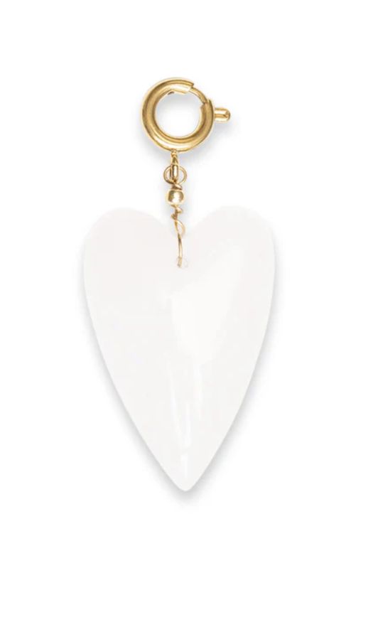 White heart charm