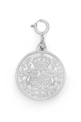 Baroque Coin charm silver