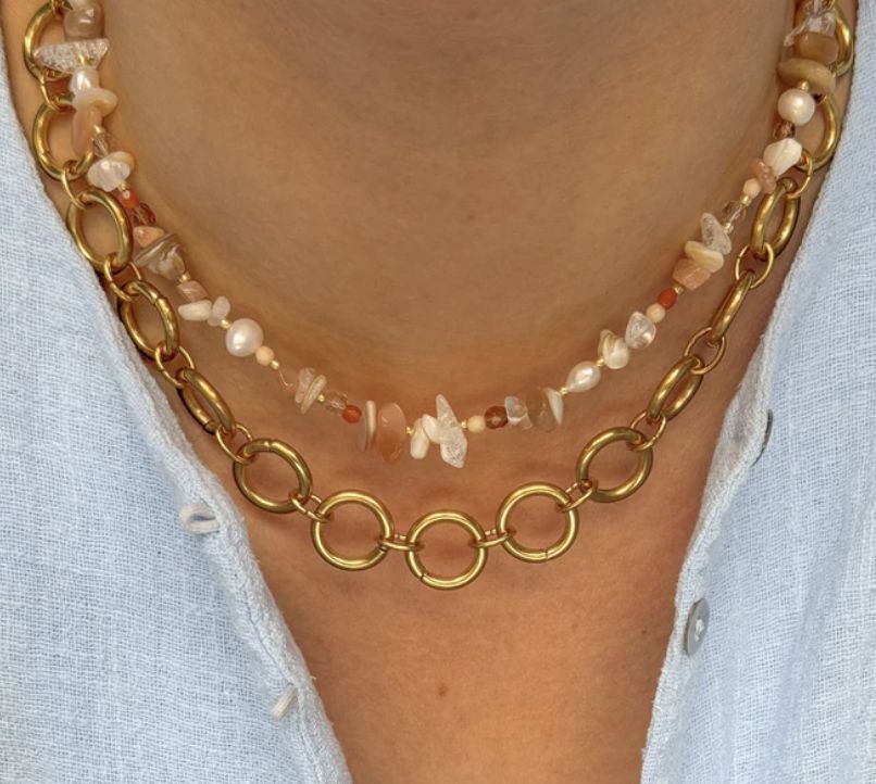 Golden bee necklace