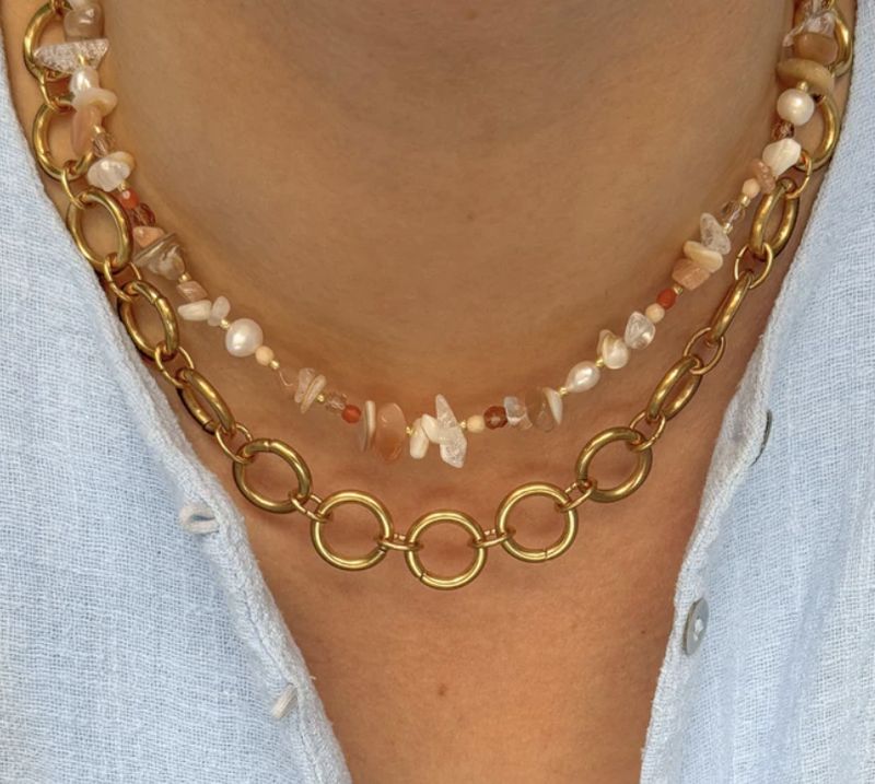 Golden bee necklace