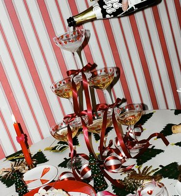 Classic love champagne glazen - set of 2