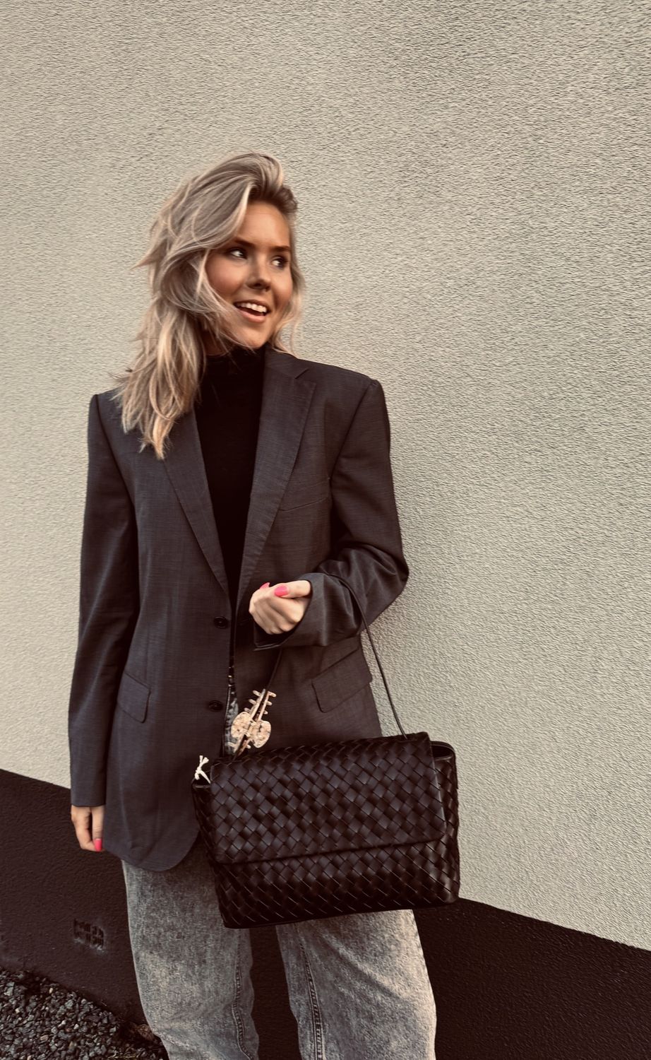 Kenzie - Black Woven Classic Leather