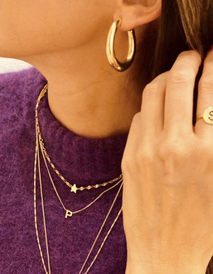 Earrings Oval Creole deluxe S - Lott