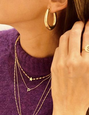 Earrings Oval Creole deluxe S - Lott