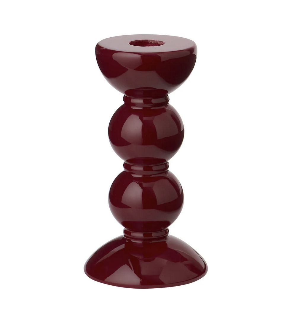 Bobbin kaarsenhouder 14 cm - MEERDERE kleuren, Colour: Cherry