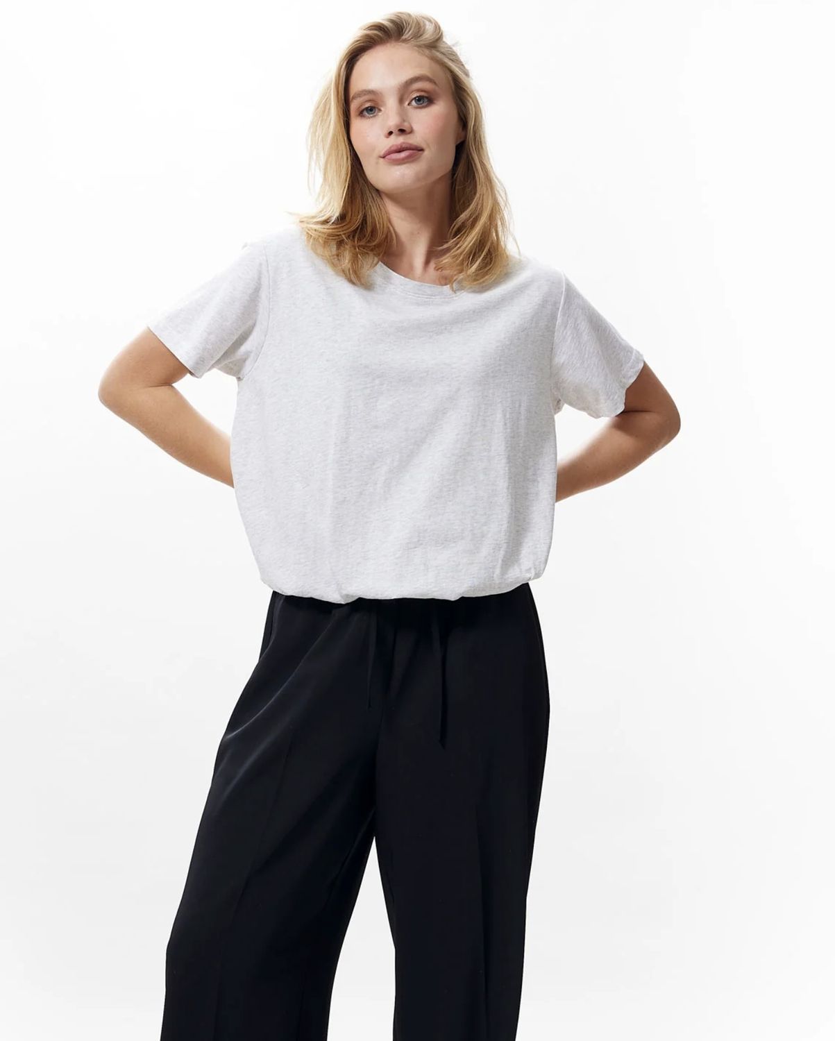 Tuck in t-shirt grey melange - catwalk junkie, Size: 34