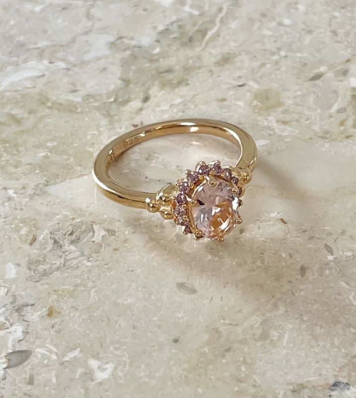 Ring with colored stones  12448Y - 24kae