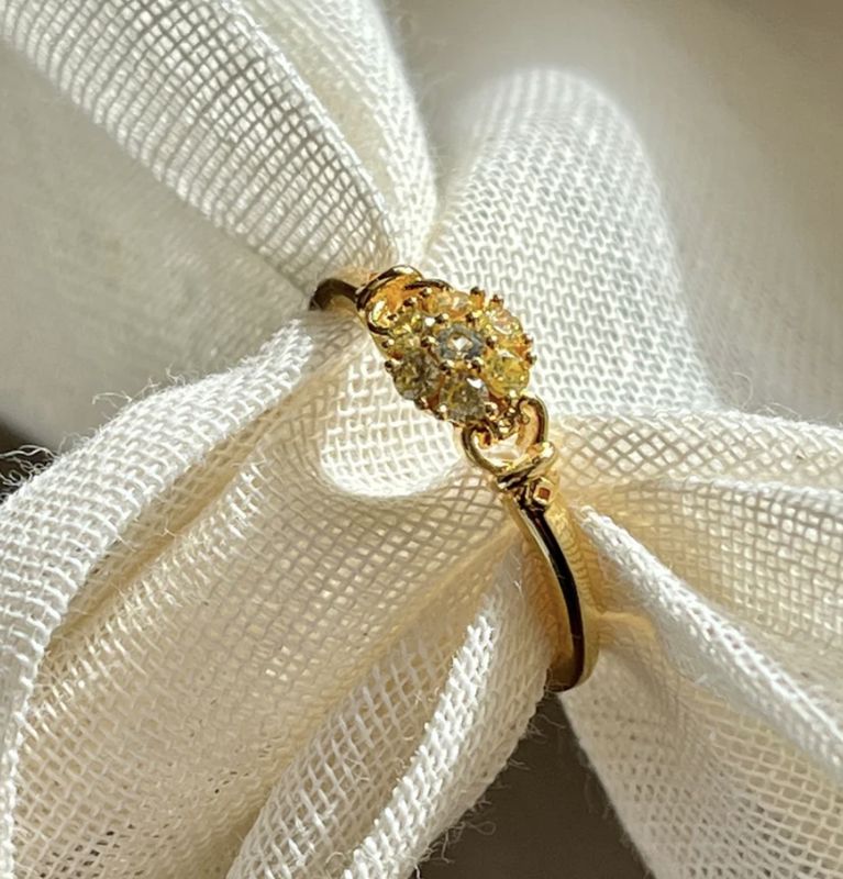 Ring with colored stones 12445Y  - 24kae
