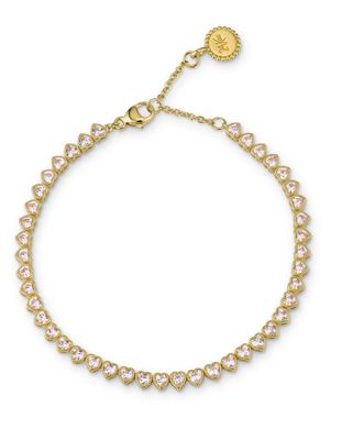 bracelet with pink heartshaped stones 22466Y -24kae