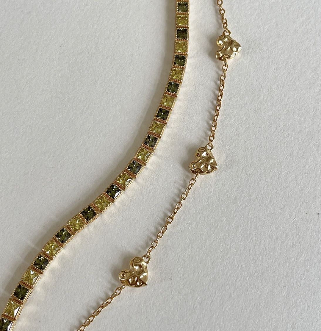 bracelet with structured hearts 22473Y  - 24kae