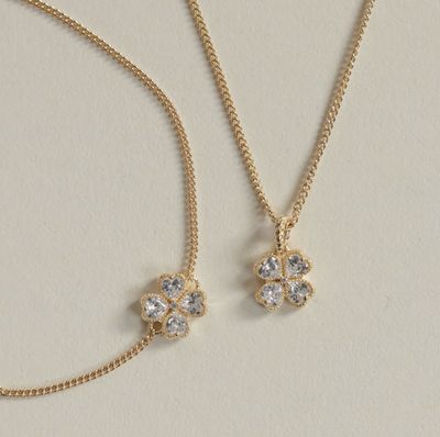 Necklace with clover pendant 32489Y-24kae