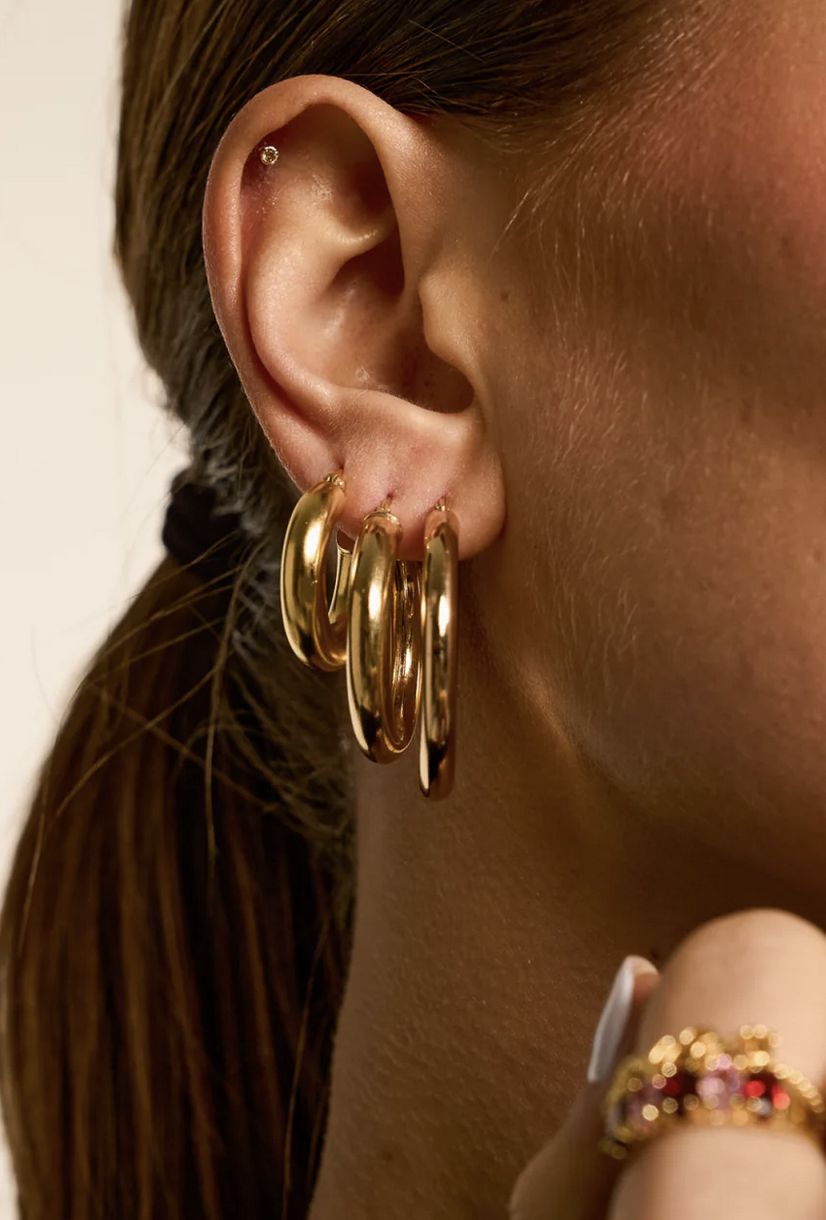 Round plain hoop earrings - anna+nina