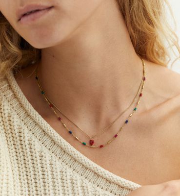 Heart beat necklace red - anna+nina