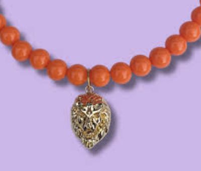 Oranje ketting met leeuw
