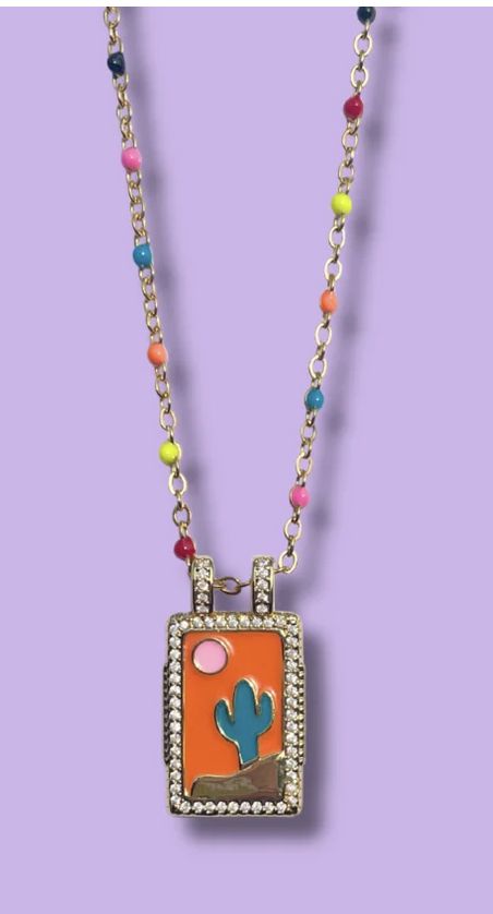 Bohemian ketting oranje