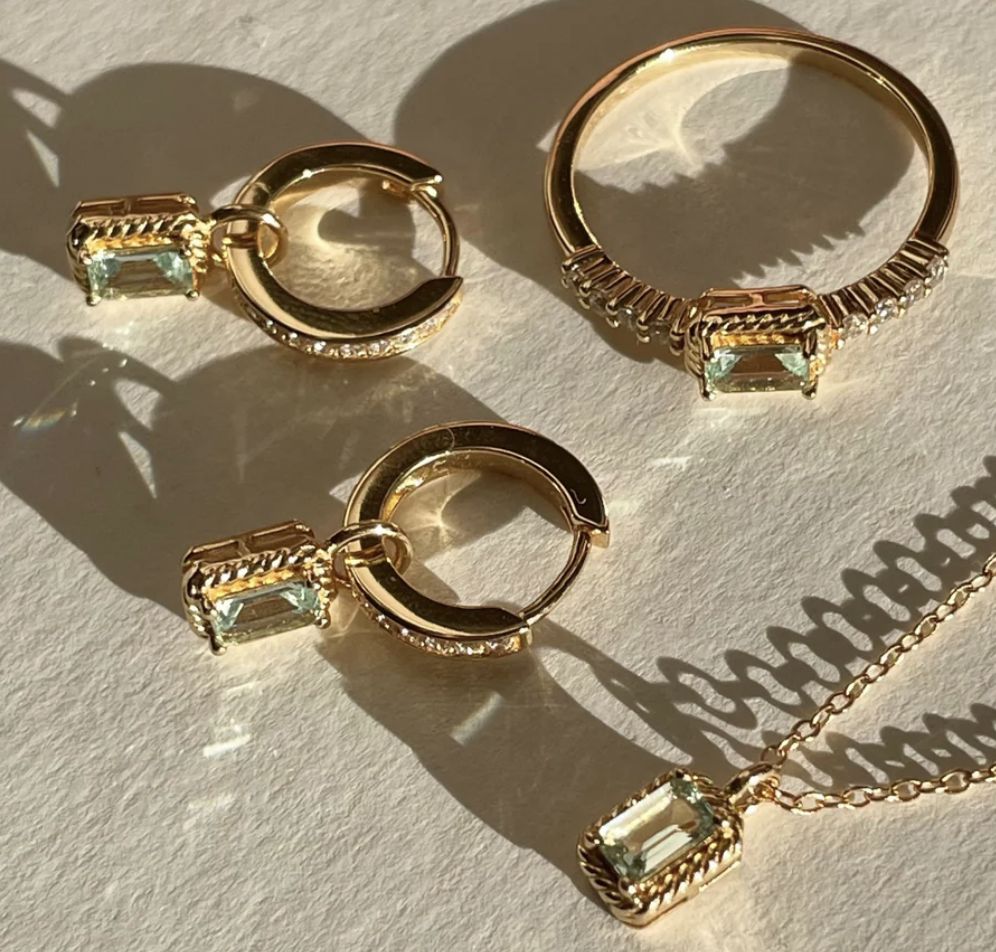 Earring with pendant 424128Y - 24kae