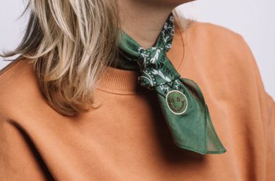 Bandana olijfgroen - flora bandana