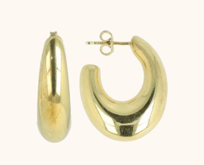 CL Earring oval creole deluxe XS -g - lott