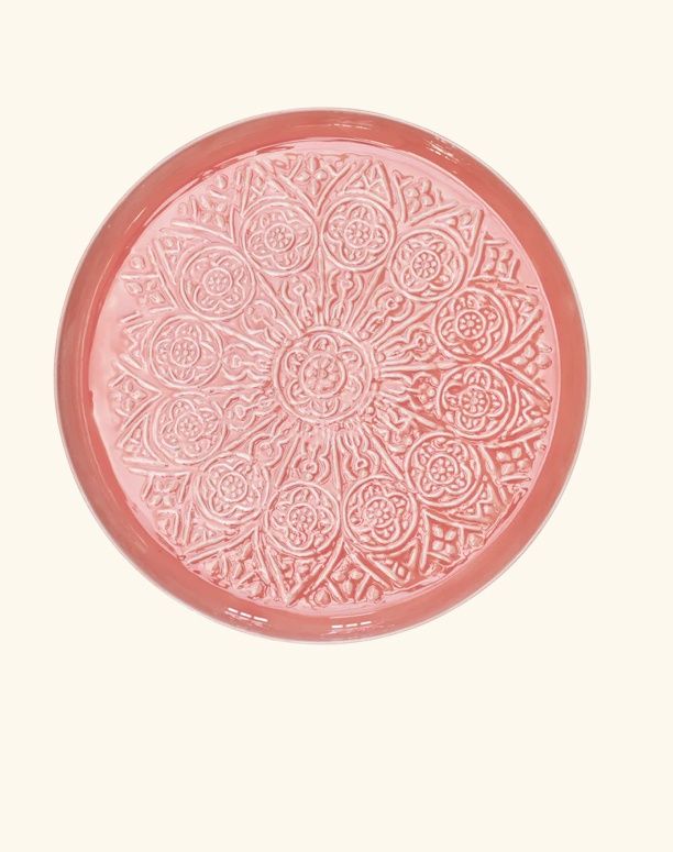 Metal round tray - rice