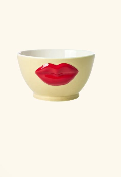 keramiek bowl geel lips - rice