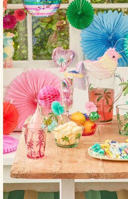 beker roze palmboom - Rice