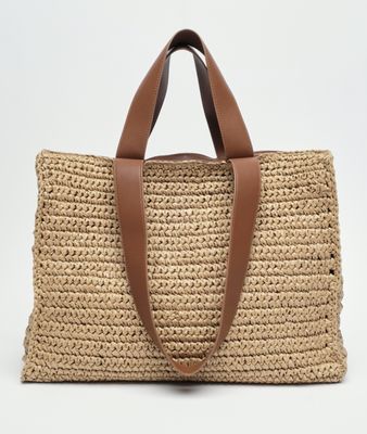 Shopper raffia light brown - nunoo bags