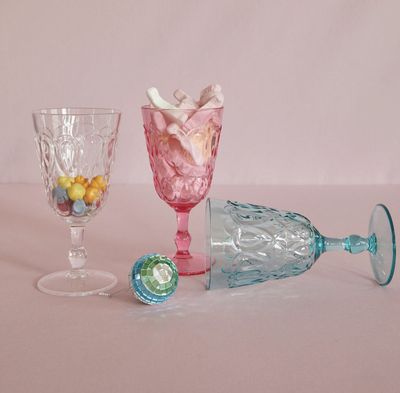 wijnglas roze  - rice