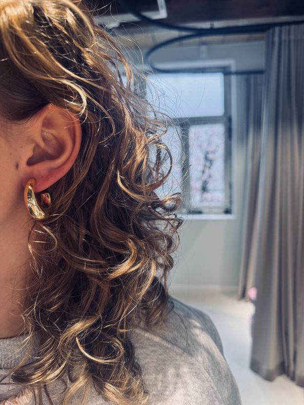 CL Earring oval creole deluxe XS -g - lott