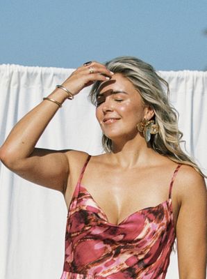 Amber glow earrings - Molina island