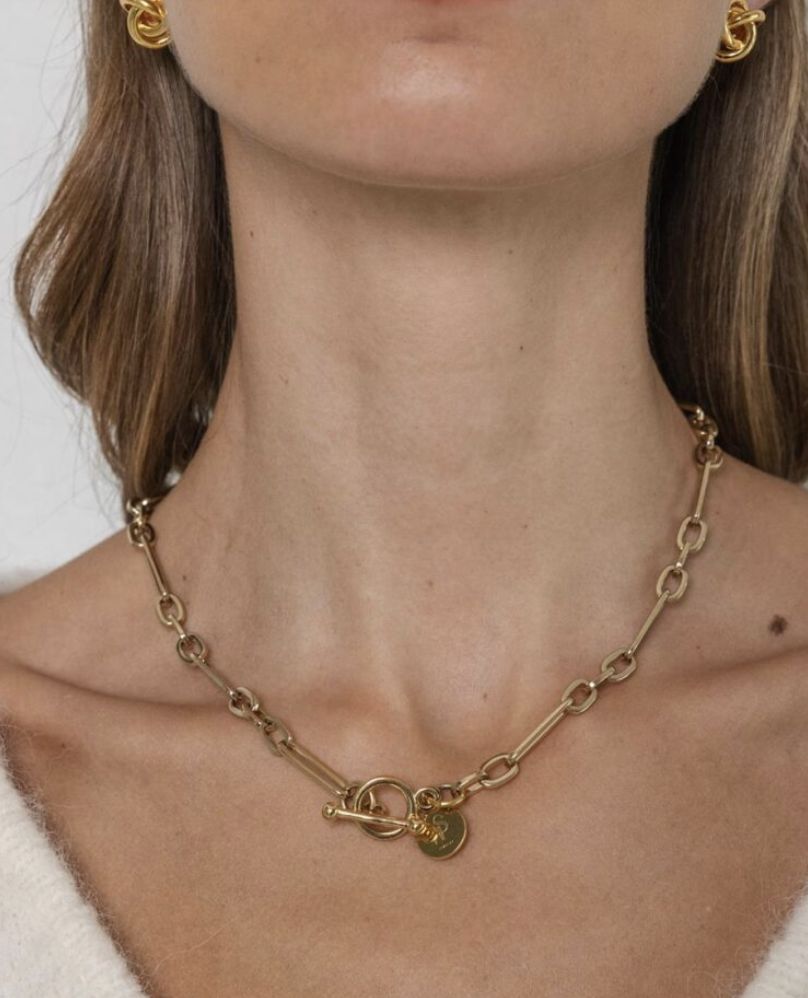 Aria chain gold necklace - souvenirs de pomme