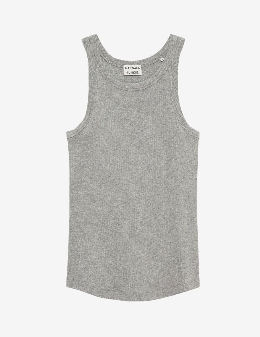 Rib singlet grey melange - catwalk junkie